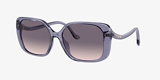 Coach HC8376U CL929 56 Purple Blue Pink Gradient & Transparent 