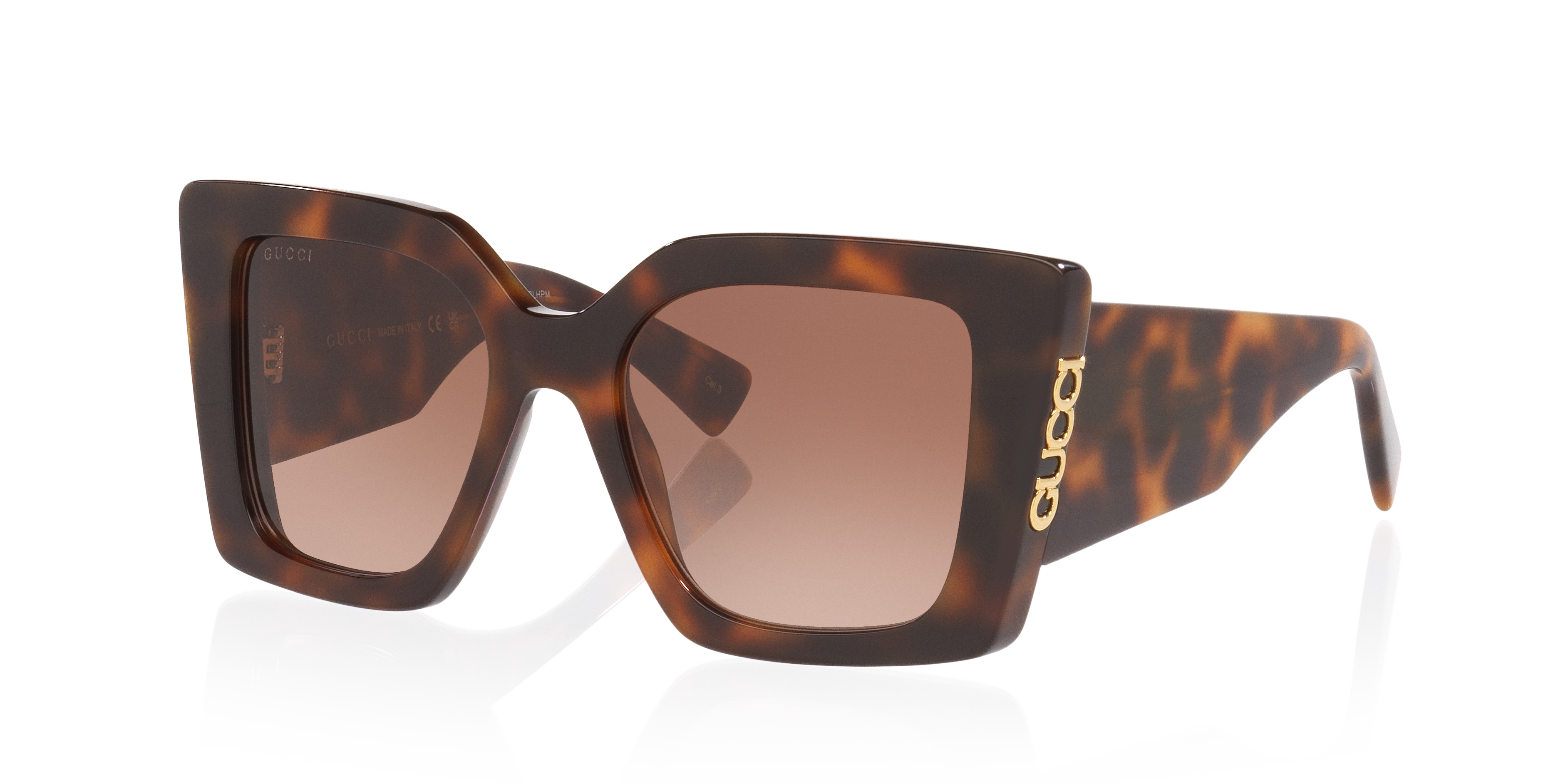 Gucci Gg2039S XS (51 - 19) with Brown lenses and Tortoise frame