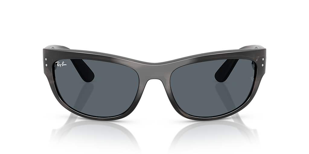 Ray-Ban BALORAMA ブラックサングラス ケース付き Ray-Ban RB2289 Mega Balorama M (60 - 19) with Blue lenses
