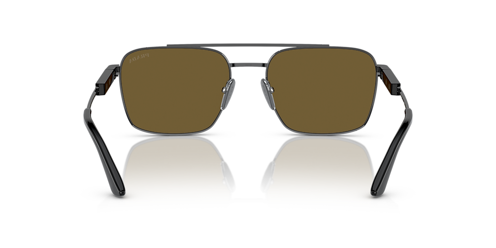 Prada PR 67ZS L (56 - 18) with Brown lenses and Silver frame