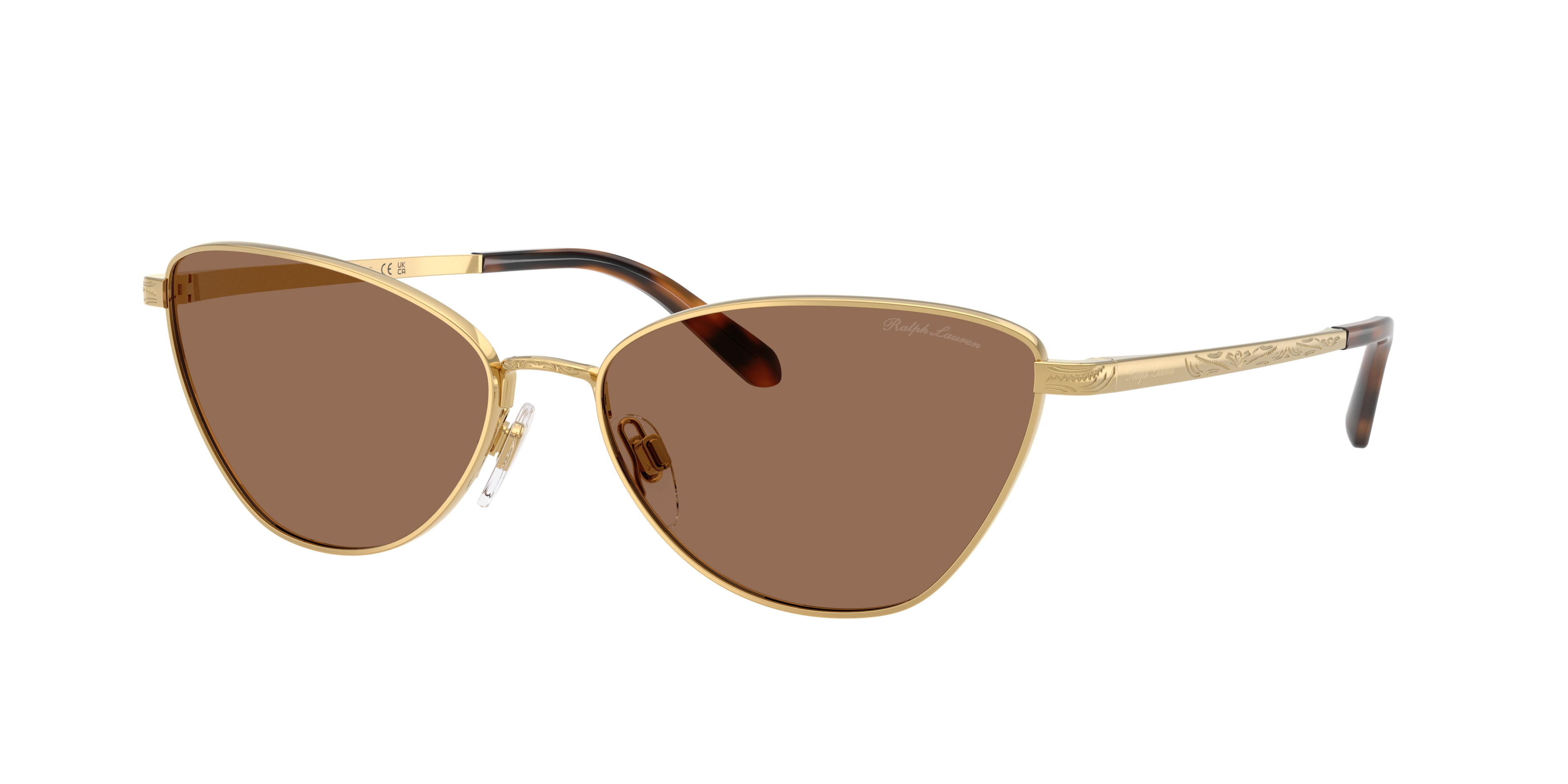 TRANSPORT × EACH TIME LAUREL サングラス Ralph Lauren RL7093 XXL (60 - 16) with Brown lenses and Gold frame