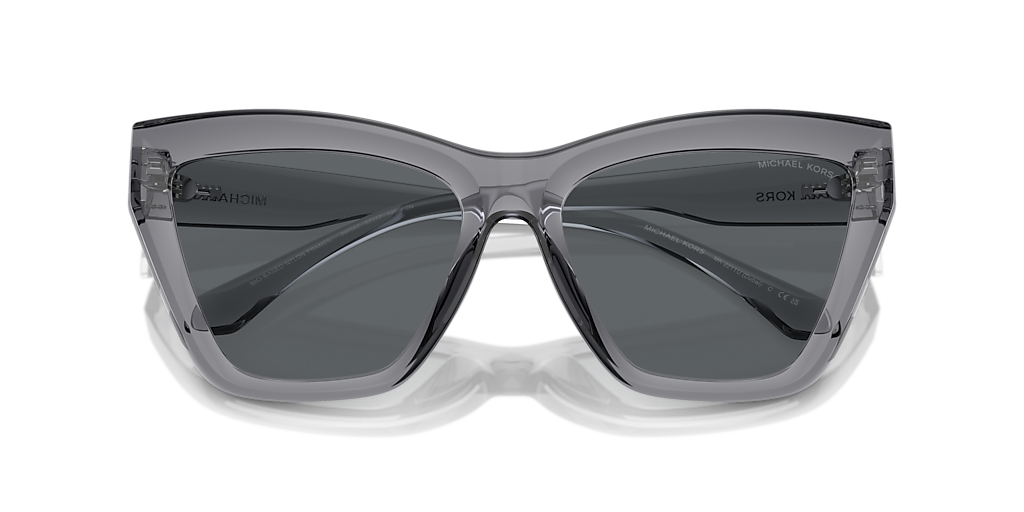 MICHAEL KORS MK2211U Dubai Blue Transparent - Women Sunglasses, Dark Grey Solid Lens