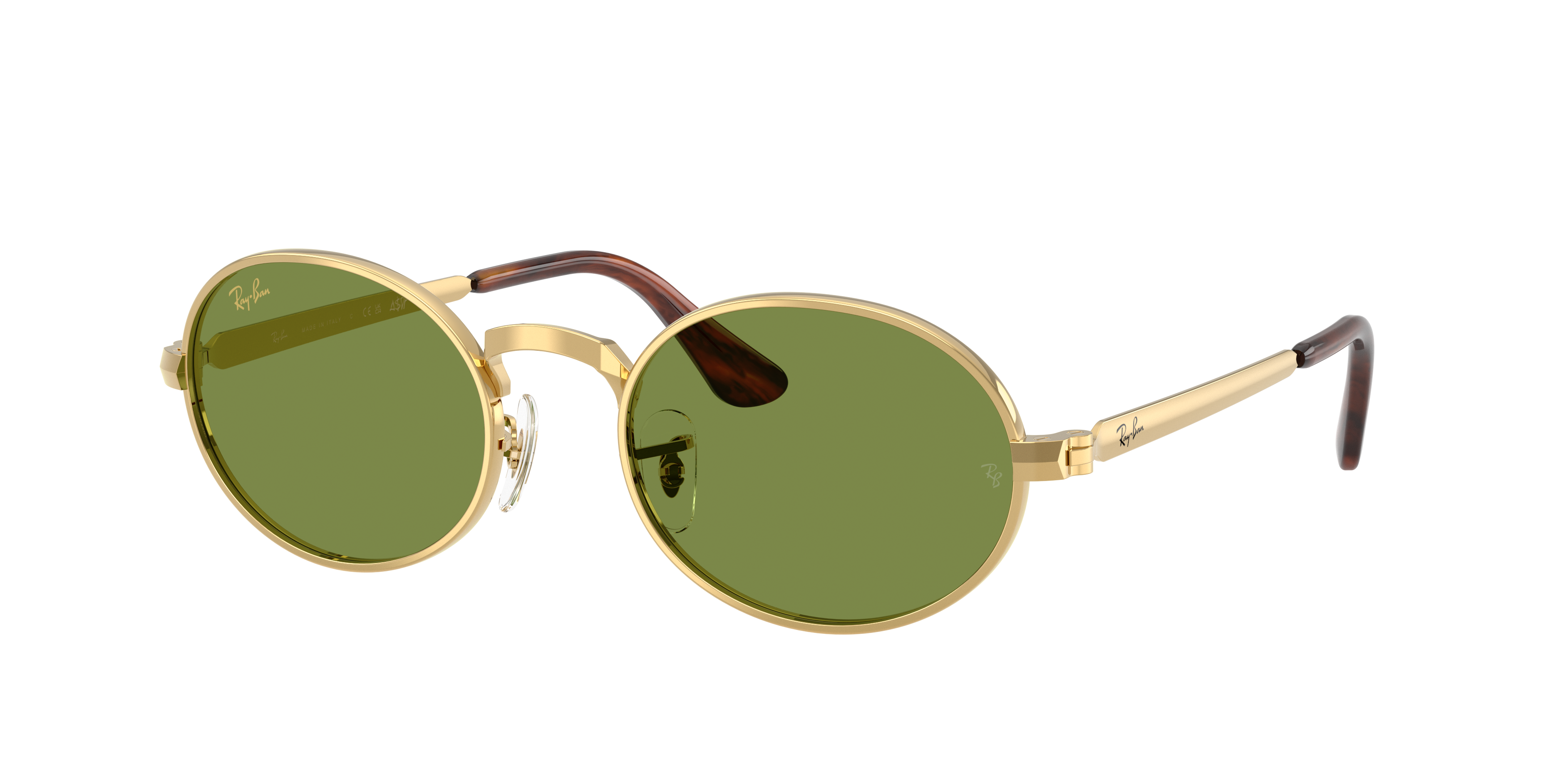 Ray-Ban Unisex Sunglass RB3931 By A$AP Rocky -  Frame color: Arista Gold, Lens color: Green