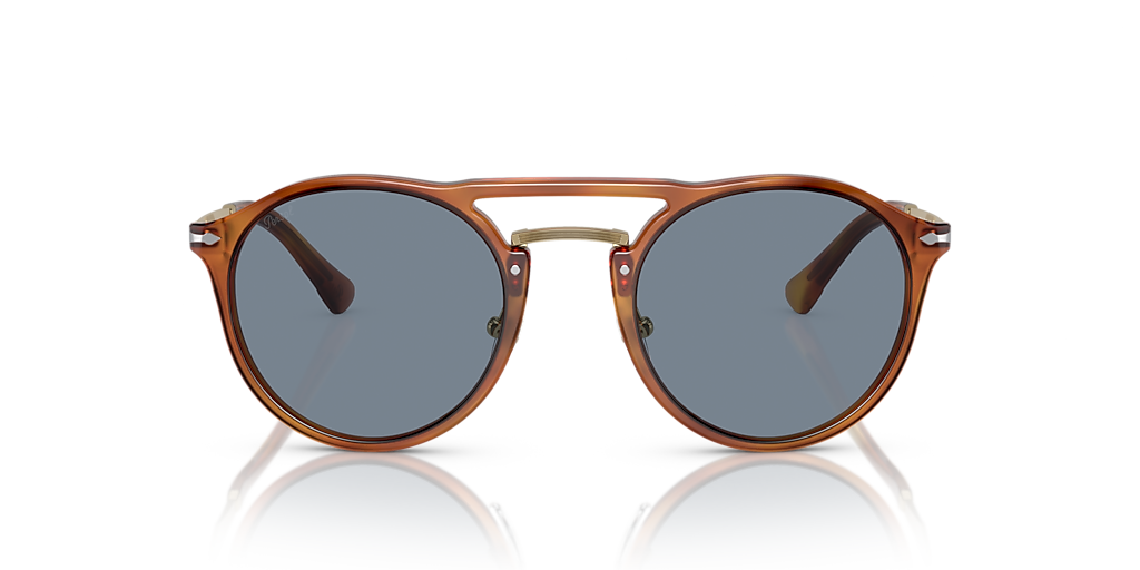 Persol PO3264S L (50 - 22) with Blue lenses and Brown frame
