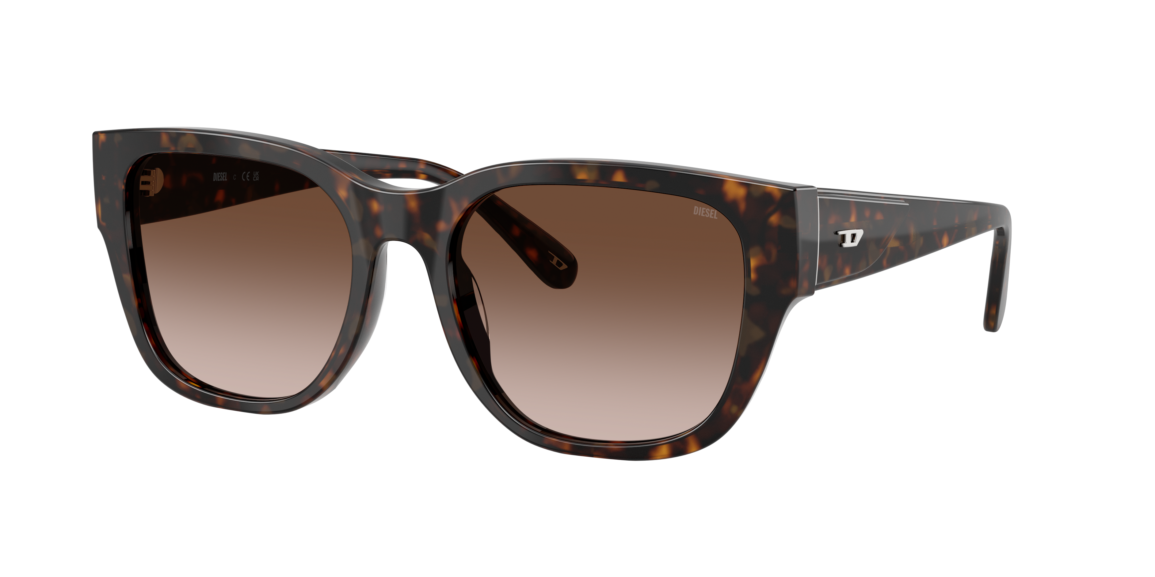 Diesel Unisex Sunglass DL2005 -  Frame color: Havana Yellow, Lens color: Brown Gradient