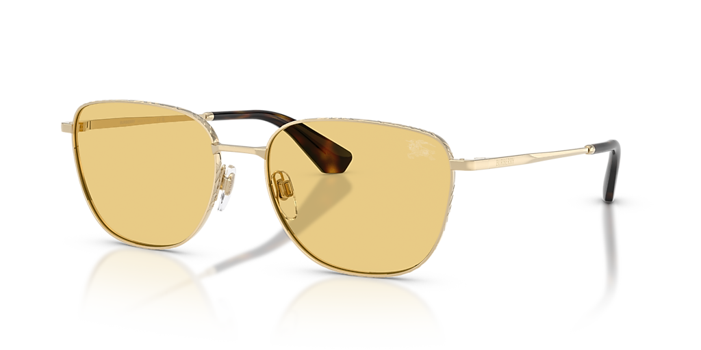 Burberry BE3171 XL (57 - 17) with Yellow lenses and Gold frame