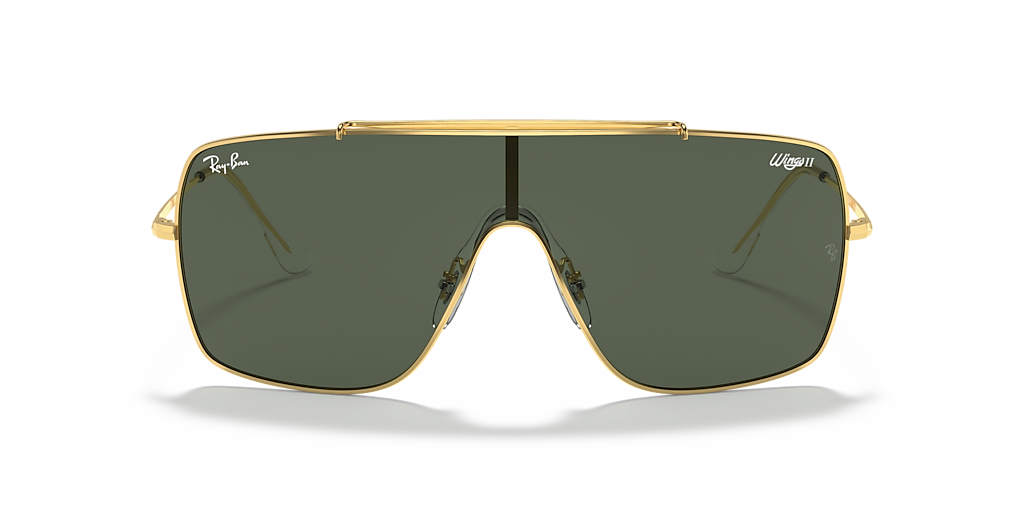 Ray-Ban RB3697 Wings II XXL (0 - 135) with Green lenses and