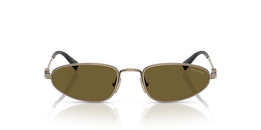 Miu Miu MU A52S M (52 - 19) with Brown lenses and Gold frame