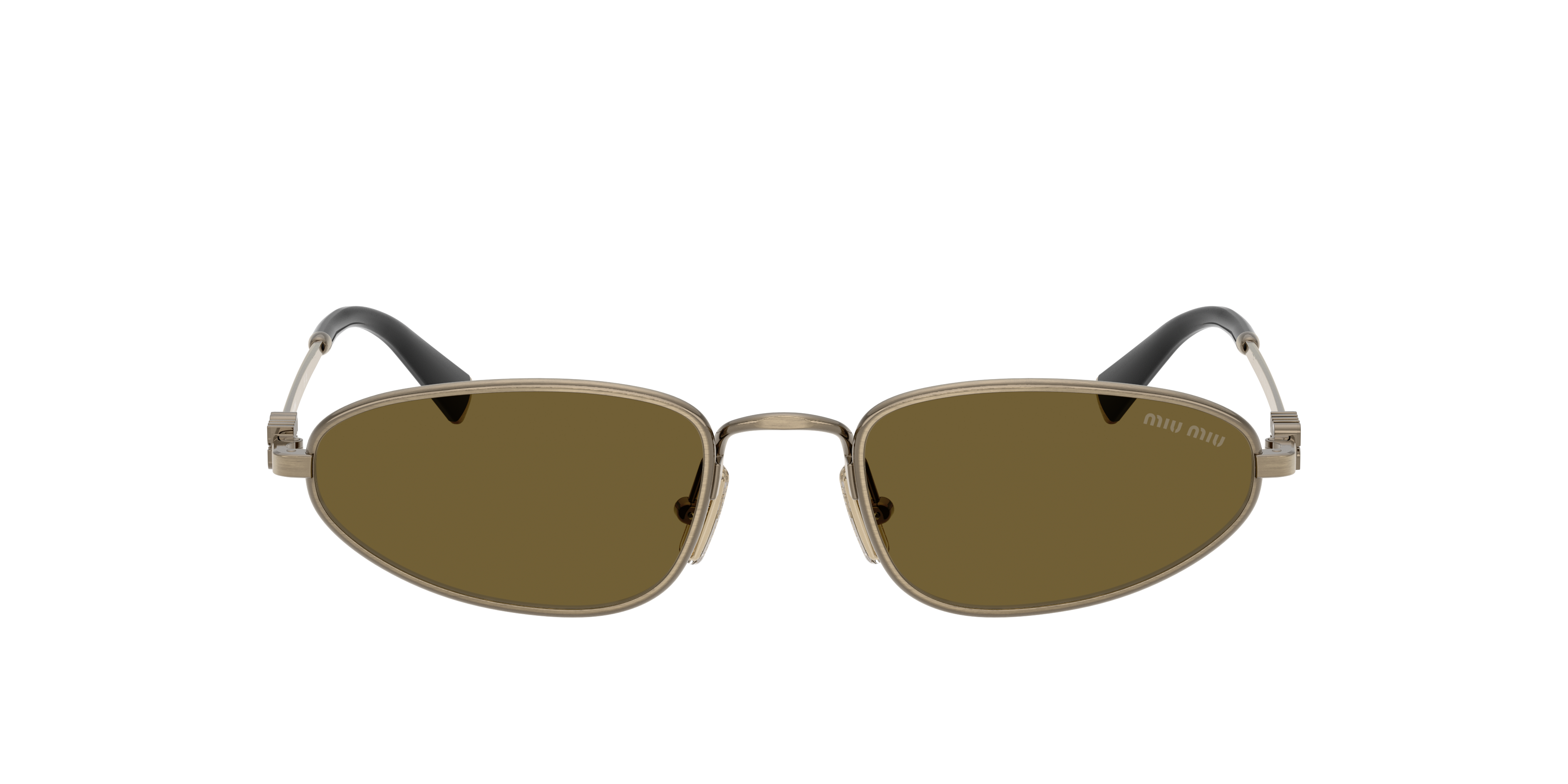 Miu Miu MU A52S M (52 - 19) with Brown lenses and Gold frame