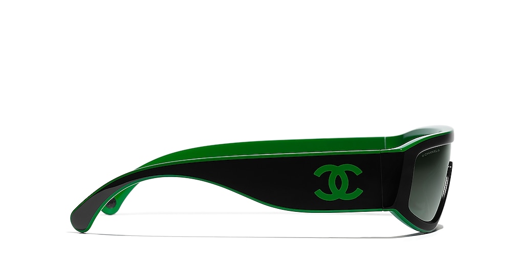 Chanel Shield Sunglasses CH6057 S (0 - 124) with Grey lenses