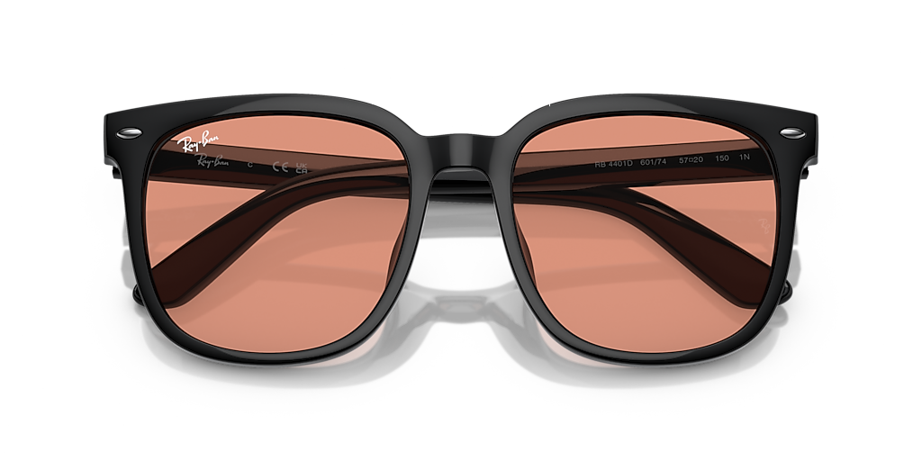 Ray-Ban RB4401D XXL (57 - 20) with Orange lenses and Black frame