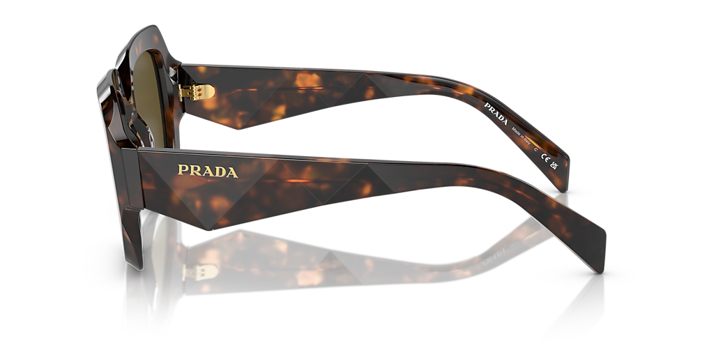 PRADA サングラス ブラウンフレームべっ甲 OPR03XSF 2AUBC1 Prada PR 28ZSF L (54 - 20) with Brown lenses and Green frame