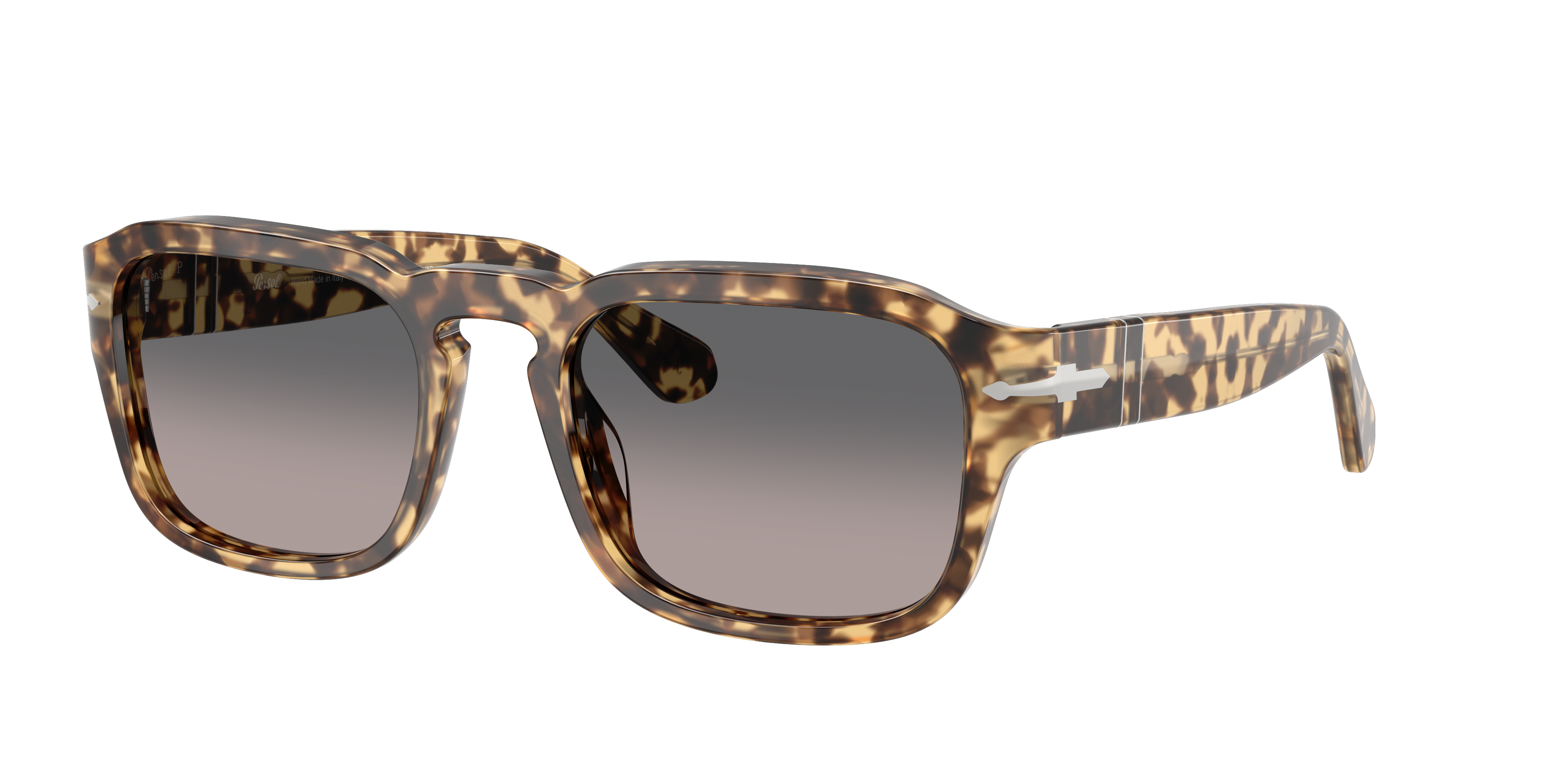 Persol Unisex Sunglass PO3386S -  Frame color: Brown Beige Tortoise, Lens color: Polarized Gradient Grey