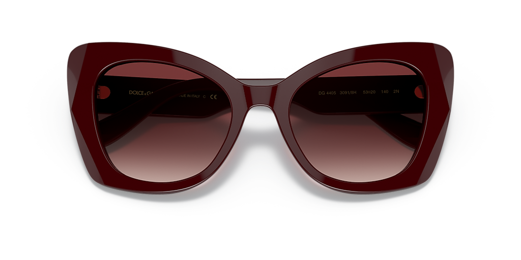 DOLCE&GABBANA DG4405 Bordeaux - Women Luxury Sunglasses, Clear Gradient Dark Brandy Lens