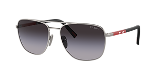 Prada Linea Rossa PS A50S XL (60 - 14) with Grey lenses and Silver