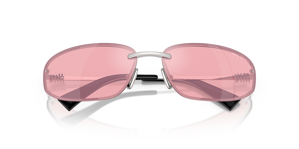 MIU MIU オハルフレムサンクラス SMUA50S 1BC10K Miu Miu MU A50S 1BC10K Sunglasses - US