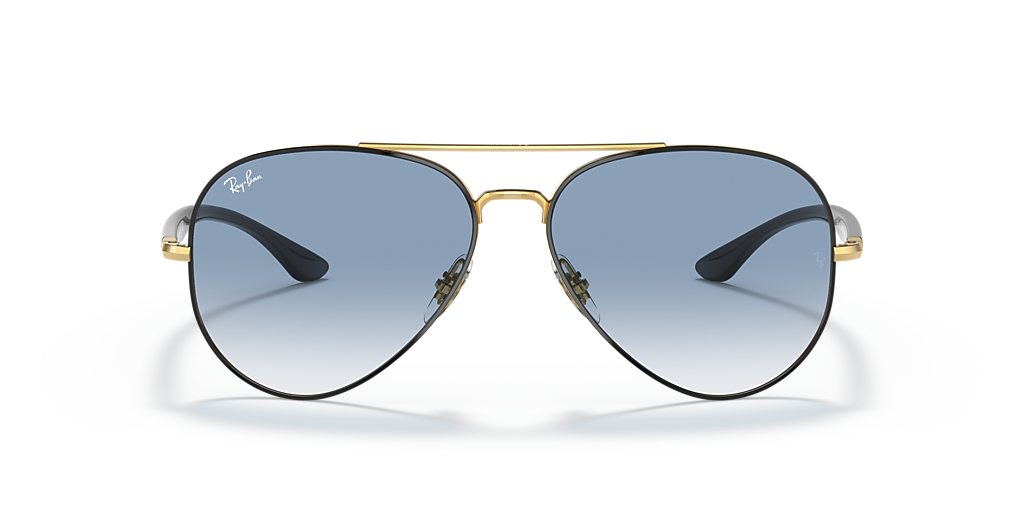 Ray-Ban RB3675 XL (58 - 14) with Blue lenses and Black frame