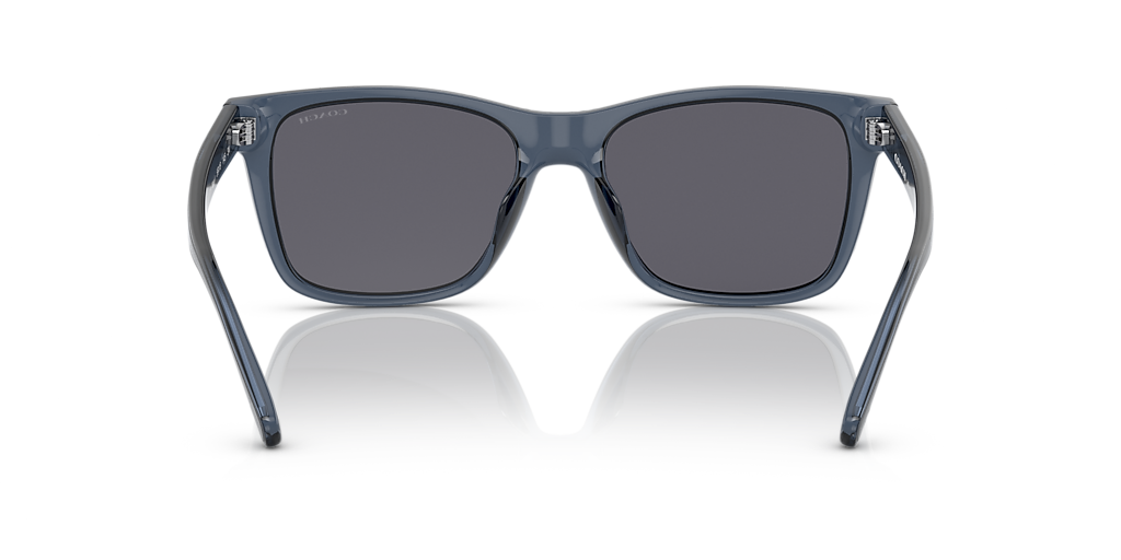 COACH HC8359U CD455 Transparent Dark Navy - Men Luxury Sunglasses, Dark Blue Solid Lens