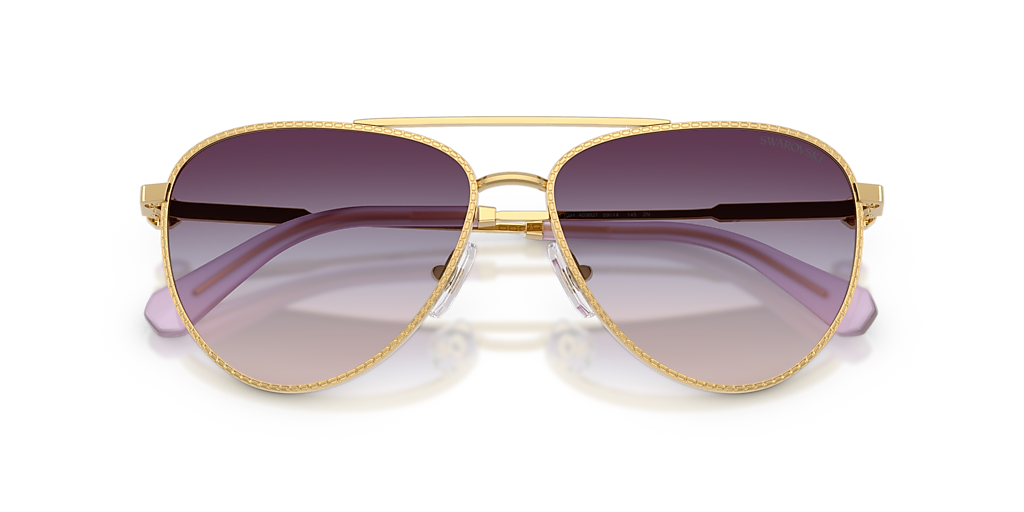 Swarovski SK7031 XL (59 - 14) with Brown lenses and Gold frame