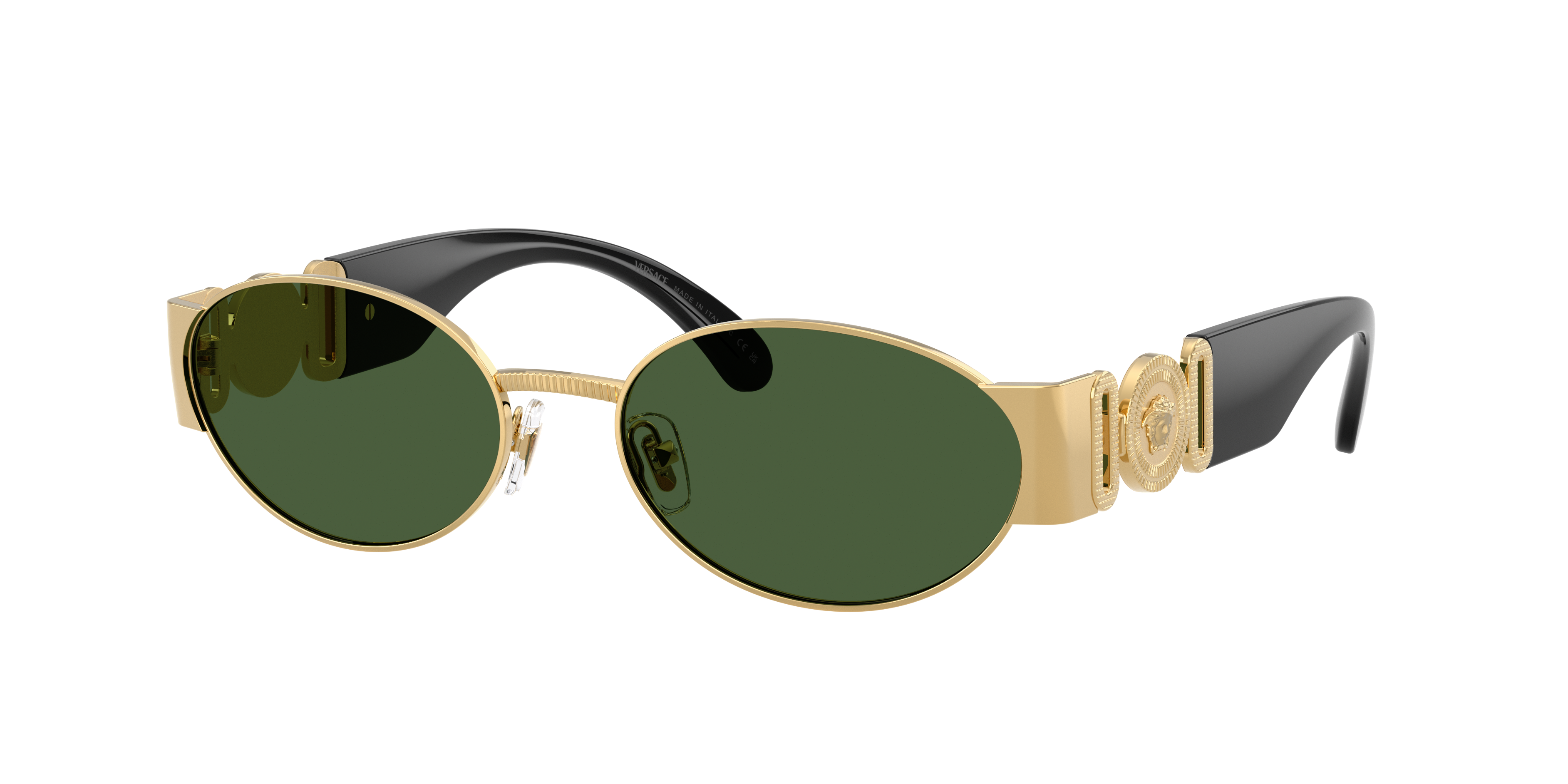 Versace Man Sunglass VE2299 -  Frame color: Gold, Lens color: Dark Green