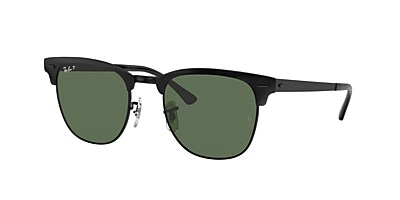 Ray-Ban RB3716 Clubmaster Metal 51 G-15 Grün & Schwarz auf Gold  