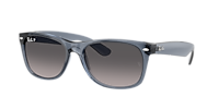 Ray-Ban RB2132 White-サングラス Ray-Ban RB2132 New Wayfarer M (55 - 18) with Grey lenses and