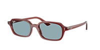 RAY-BAN RB4455 Zuri Bio-Based Havana - Unisex Sunglasses, Dark Grey Lens