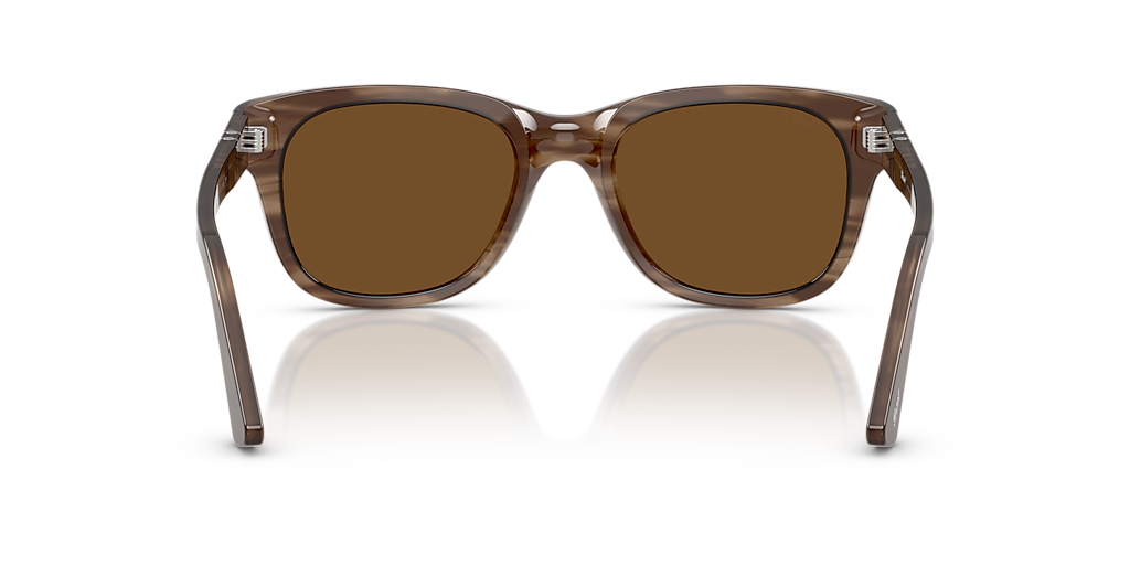 PERSOL PO3372S Striped Brown - Unisex Luxury Sunglasses, Polar Brown Lens