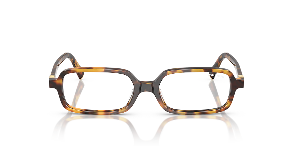 MIU MIU MU 11ZS Havana Honey - Women Luxury Sunglasses, Clear Blue-Violet Light Filter Lens