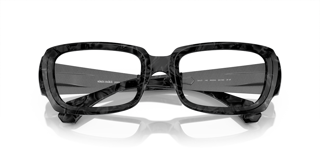 Alain Mikli A05504 XL (54 - 21) with Transparent lenses and Black