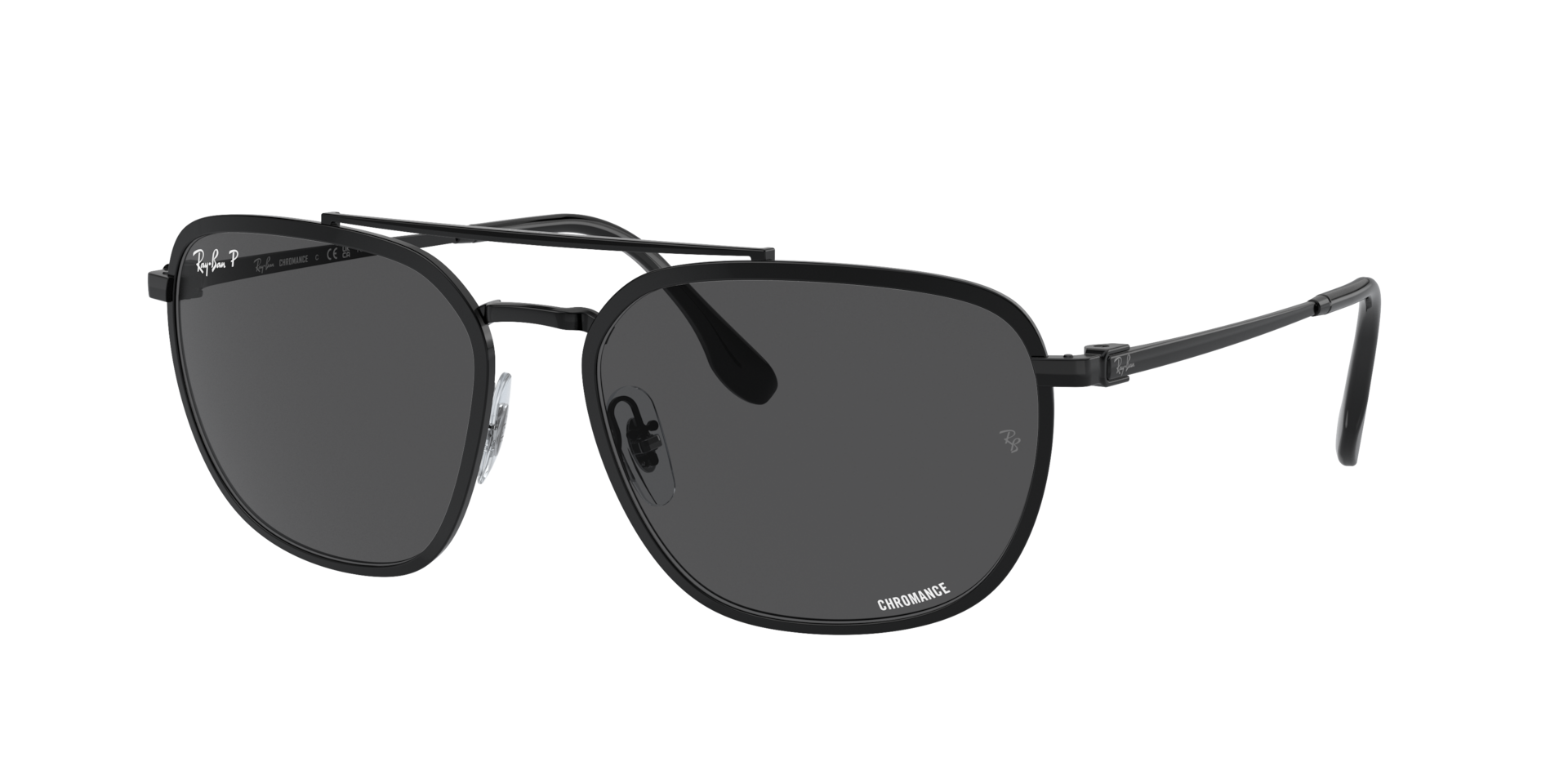 Ray-Ban Man Sunglass RB3708 Chromance - Frame color: Black, Lens color: Grey