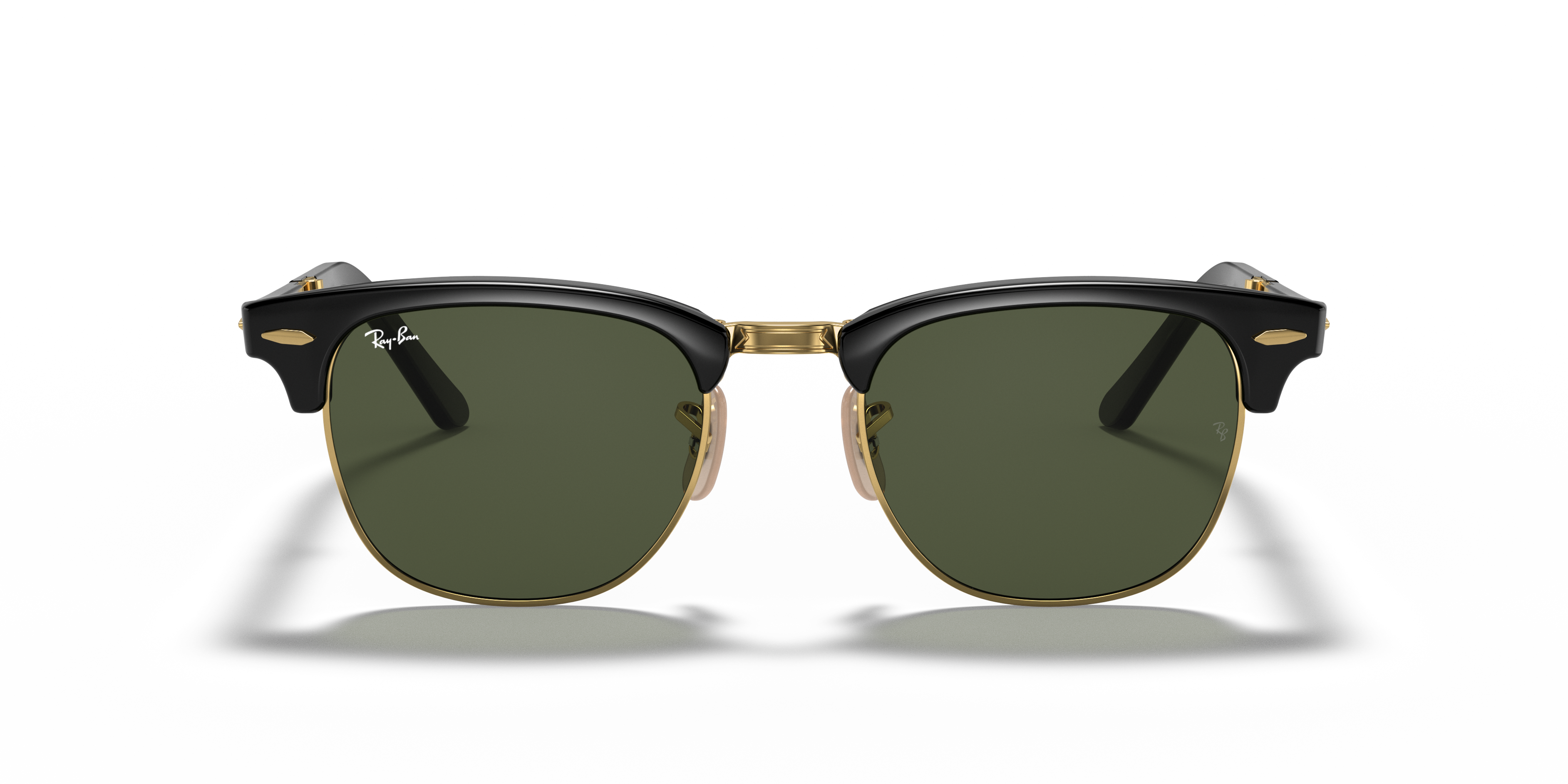 Ray-Ban RB2176 Clubmaster Folding L (51 - 21) with Green lenses and Black  frame | Sunglass Hut®