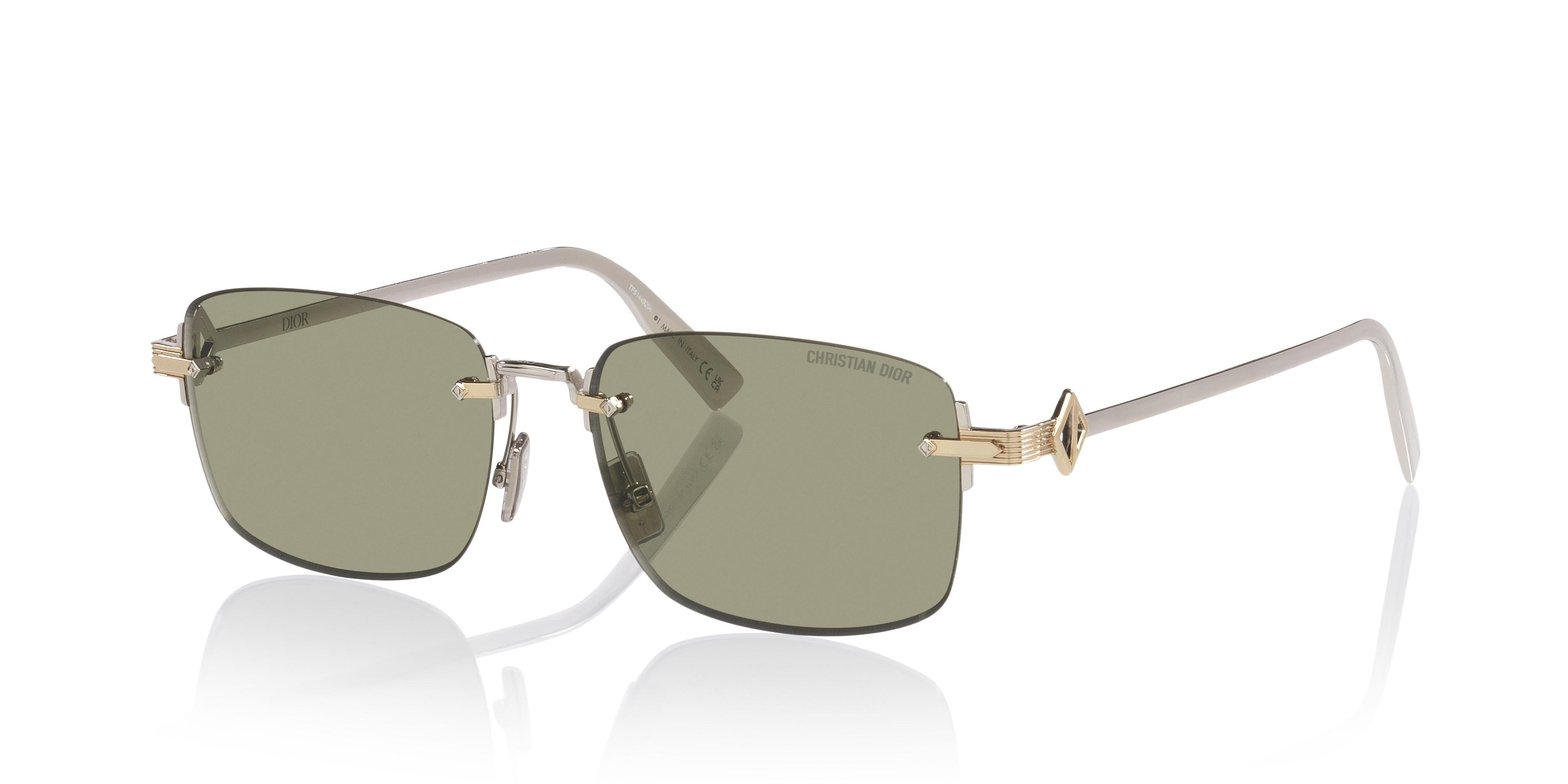 DIOR CD Diamond S11U XS (54 - 16) with Green lenses and Yellow