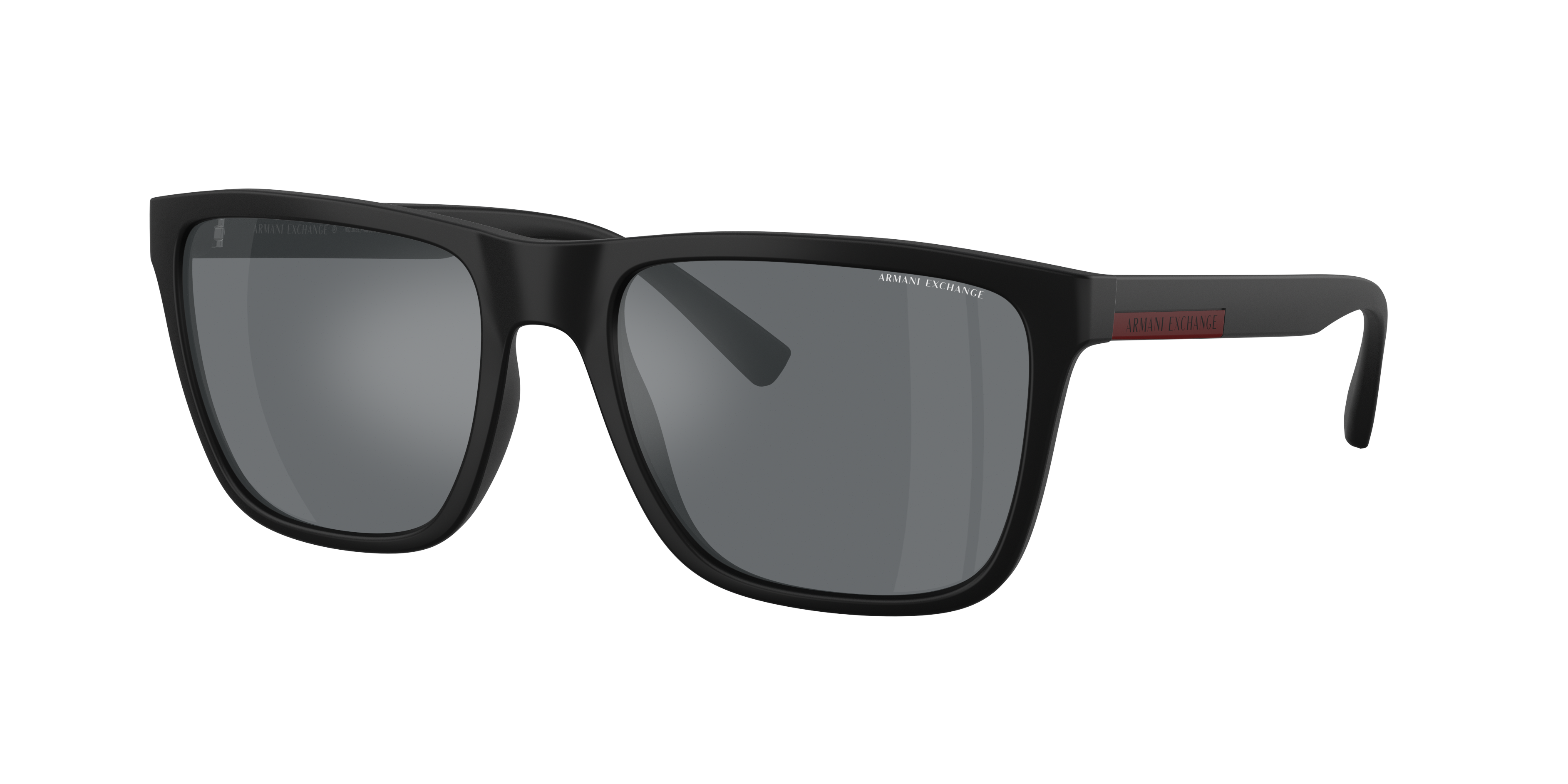Armani Exchange Herren Schwarz Verspiegelt Mann Sunglass Ax4080s - Rahmenfarbe: Matt Schwarz, Linsenfarbe: