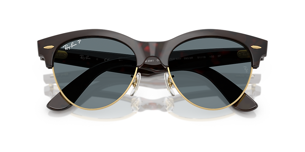 Ray-Ban RB2341 Clubmaster Way L (54 - 19) with Blue lenses  display picture 3