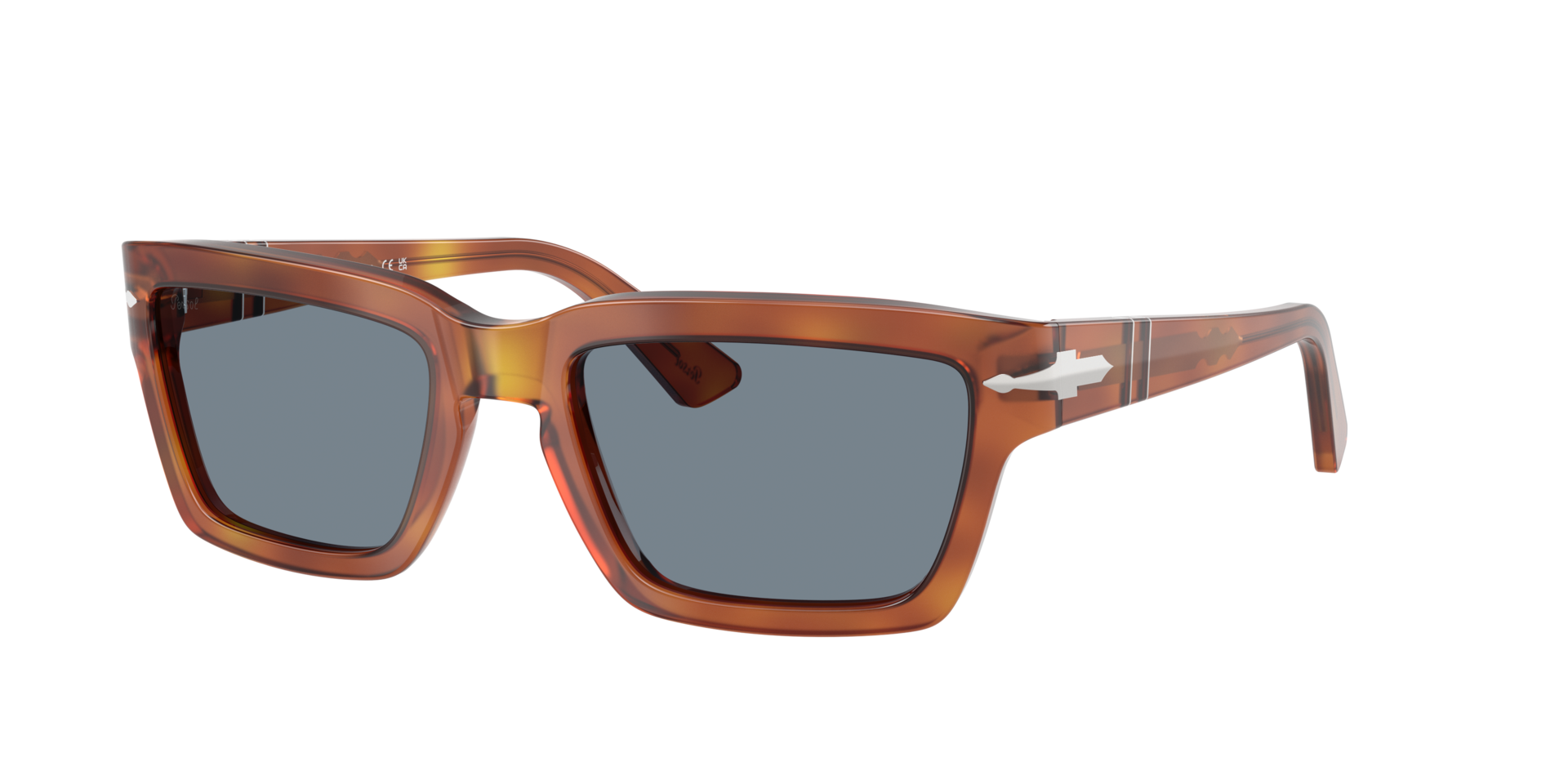 Persol Man Sunglass PO3363S - Frame color: Terra Di Siena, Lens color: Blue