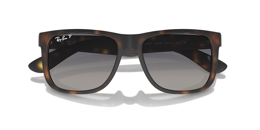 RAY-BAN RB4165F Justin Classic Havana - Men Sunglasses, Blue Lens