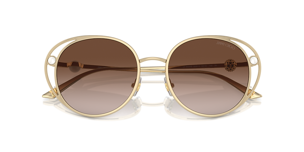 Jimmy Choo JC4003HB S (53 - 18) with Brown lenses and Gold frame