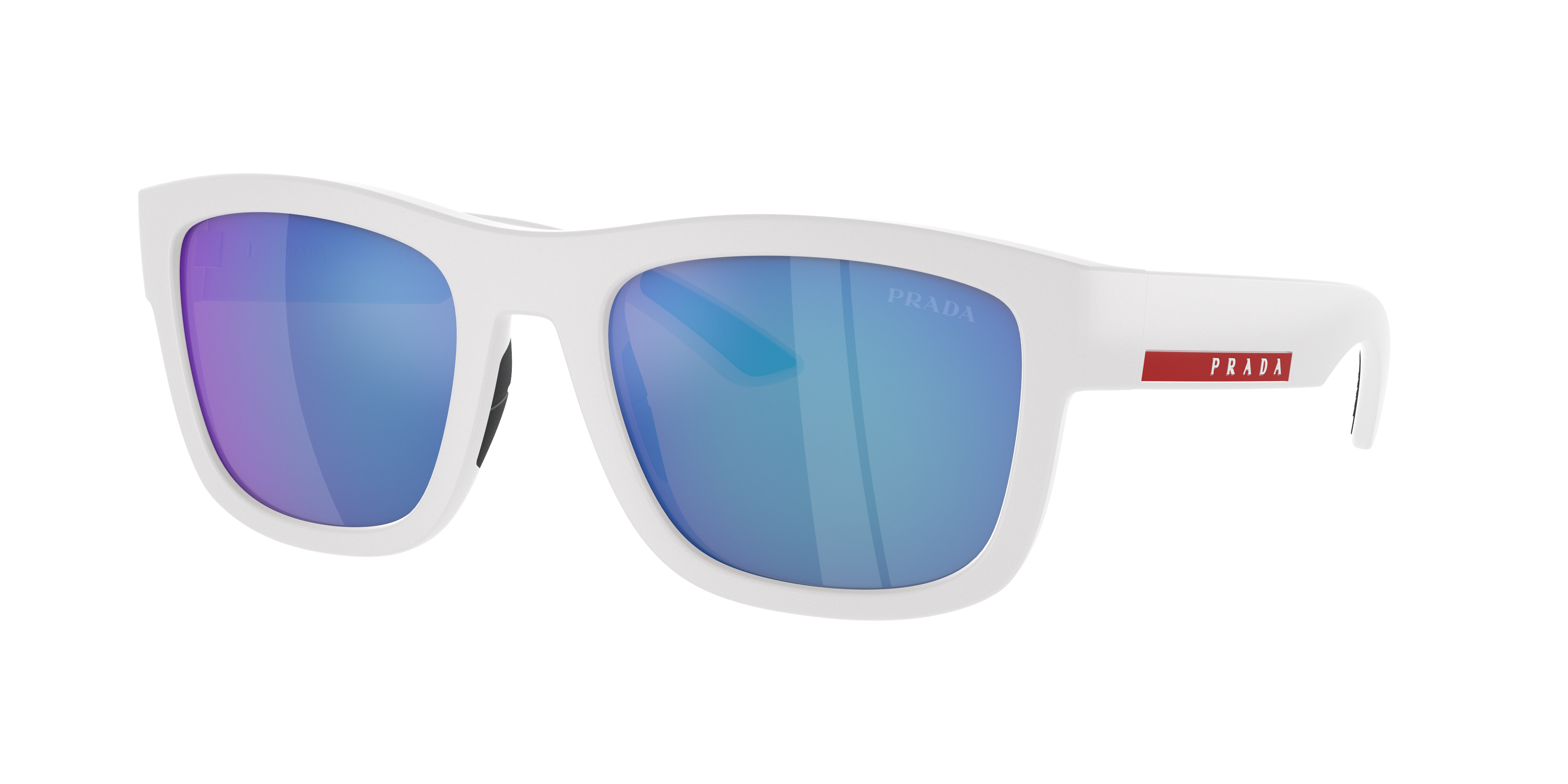 Prada Linea Rossa PS 01ZS XXL (56 - 21) with Blue lenses and White