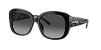 【送料,関税込】 COACH サングラス CH564 HC8363U COACH HC8363U 50028G Ch564 Black Grey Gradient 56 mm Women's