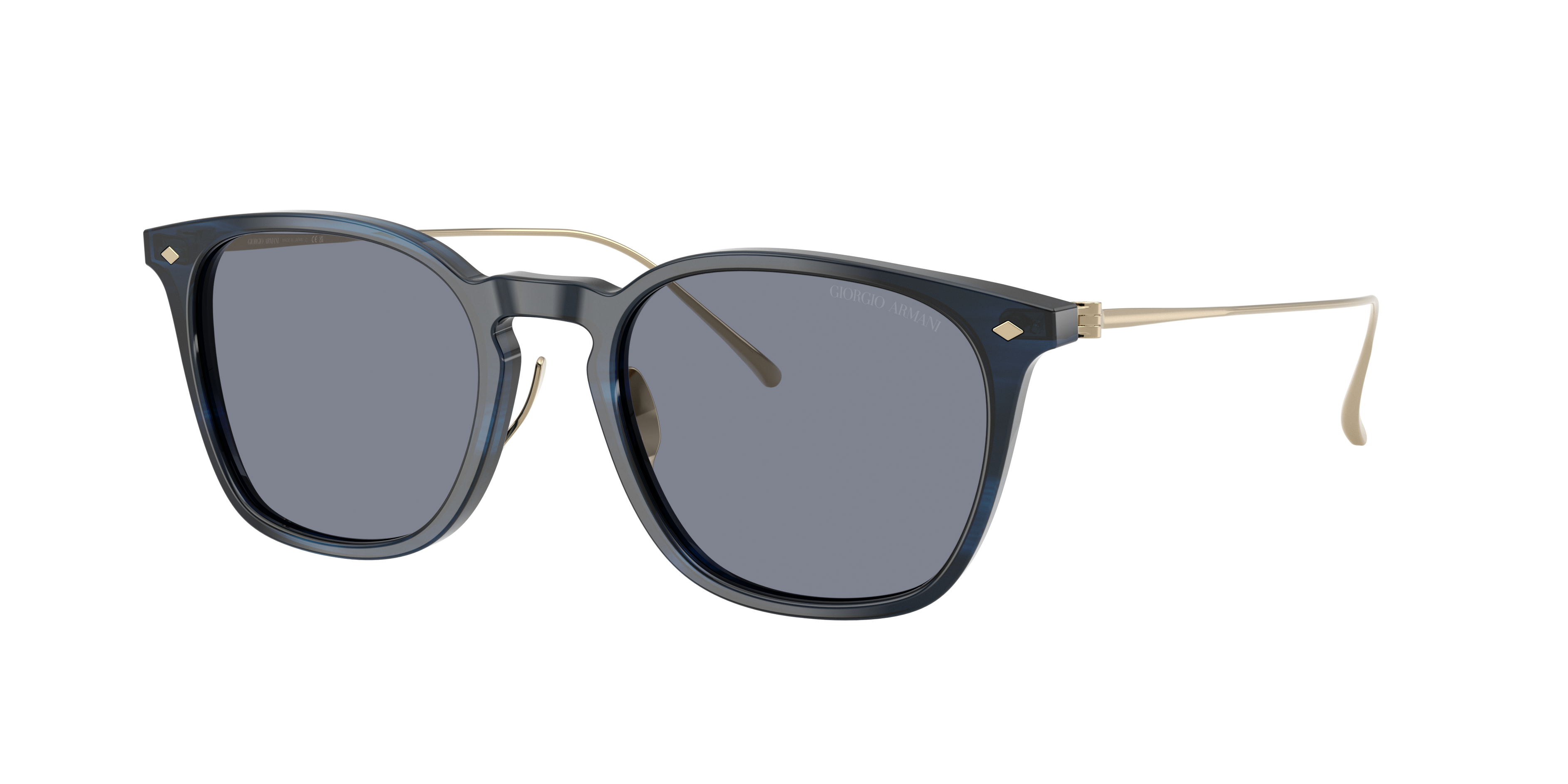Giorgio Armani Herren Blau Mann Sunglass Ar8226t - Rahmenfarbe: Gestreift, Linsenfarbe: