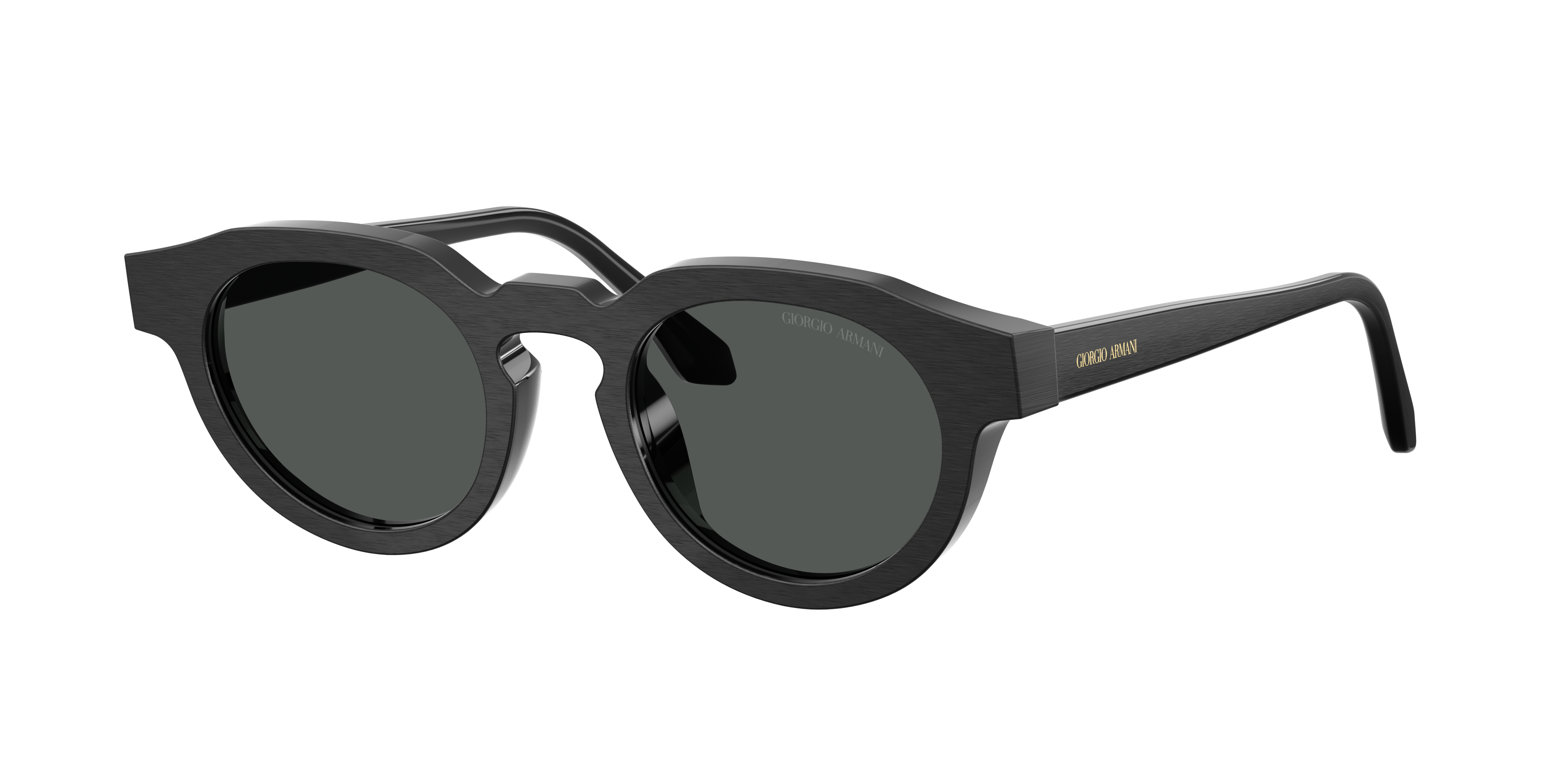 Giorgio Armani Unisex Sunglass AR8255U -  Frame color: Brushed Black, Lens color: Dark Grey