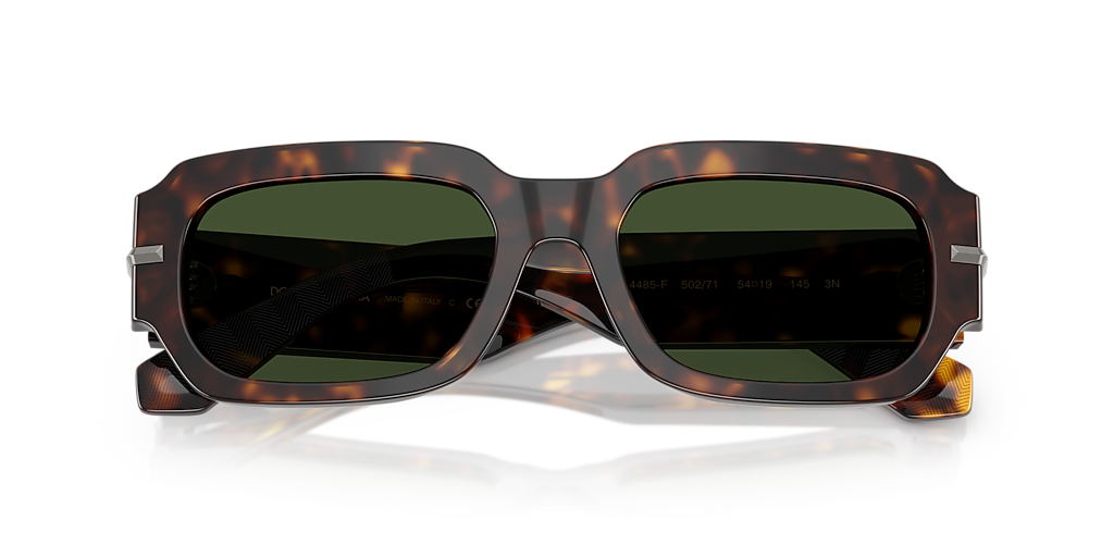 DOLCE&GABBANA DG4485F Havana - Men Luxury Sunglasses, Dark Green Lens