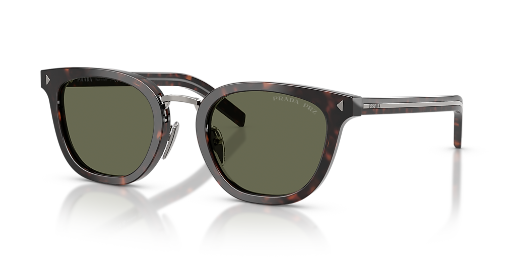 Prada PR C01SD M (49 - 23) with Green lenses and Tortoise frame