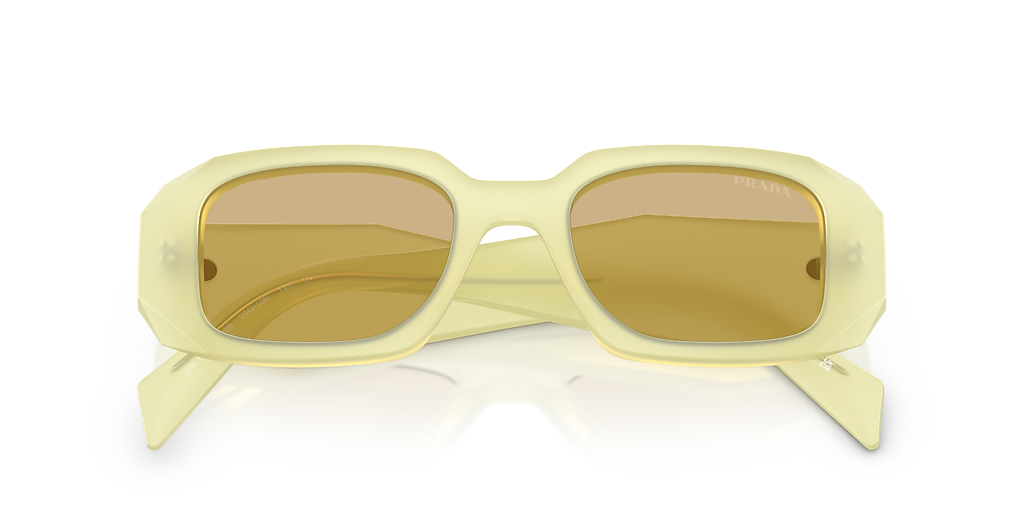 Prada Yellow Cat-Eye Sunglasses - Bold Yellow Frames Prada - PR B19S Sunglasses | Specs Collective main image 3