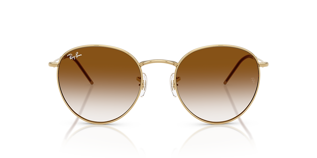 Ray-Ban Brown Sunglasses with Classic Round Frame and Gradient Lenses Amazon.com: Ray-Ban RB4429 Sunglasses, Beige On Gold/Clear  main image 2