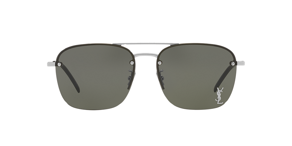 SAINT LAURENT SL 309 M Silver Shiny - Women Sunglasses, Grey Lens