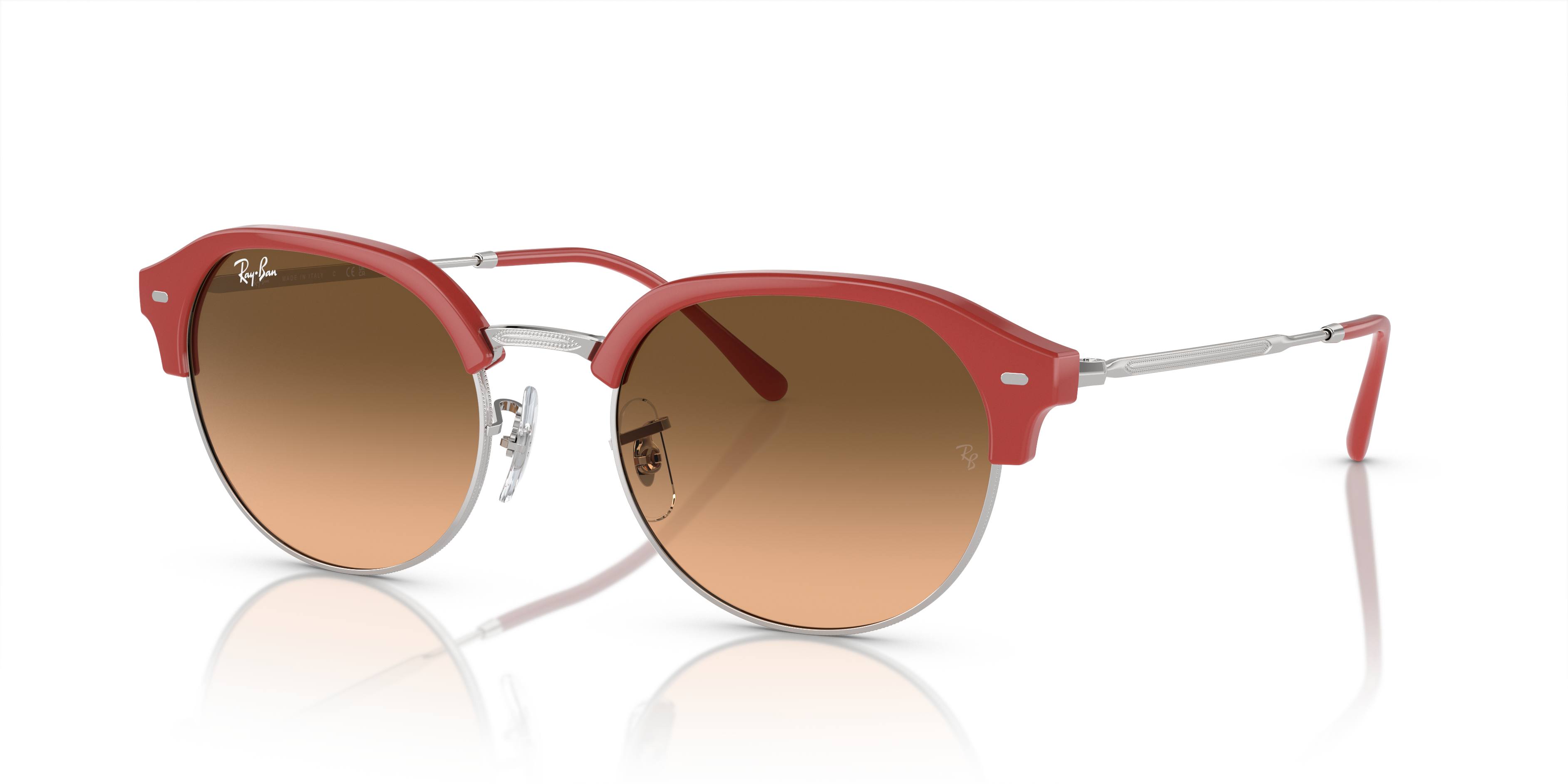 Ray-Ban RB4429 XL (53 - 20) with Pink lenses and Red frame