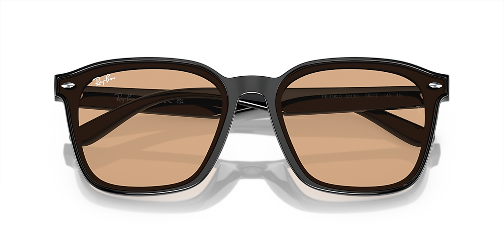 Ray-Ban RB4392D XXL (66 - 17) with Brown lenses and Black frame