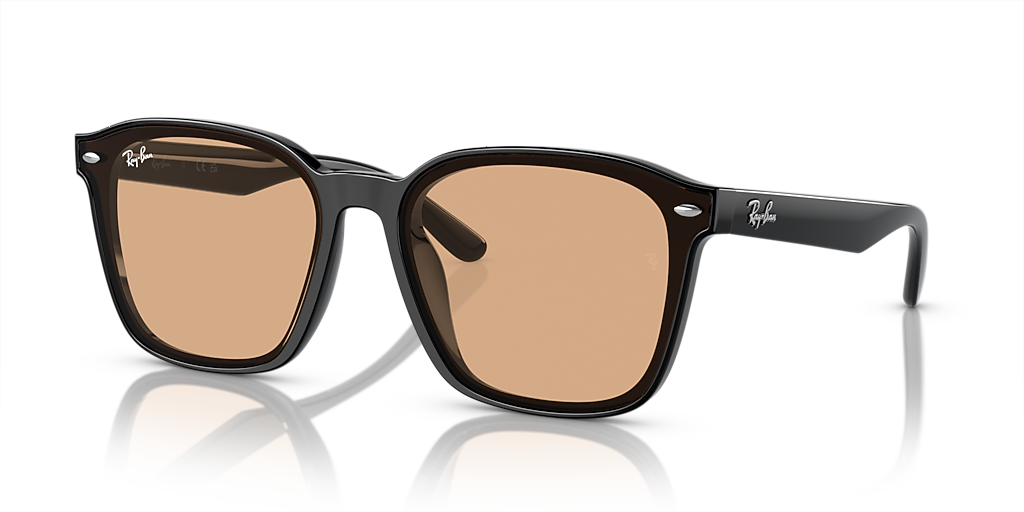 Ray-Ban RB4392D XXL (66 - 17) with Brown lenses and Black frame